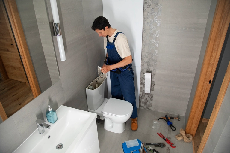 bathroom remodeling work in a home